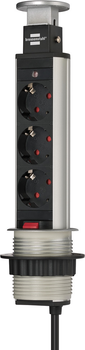 Przedłużacz Brennenstuhl Tower Power biurkowy 3 gniazda 2 m (1396200003)