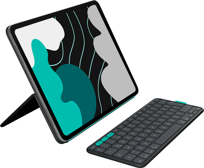 Обкладинка-клавіатура Logitech Flip Folio для Apple iPad Air 13/Pro 13 Graphite (920-013388)