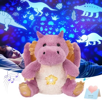 Ночник Дракон проектор звездного неба dream мягкая игрушка с музыкой Led подсветка 7 цветов
