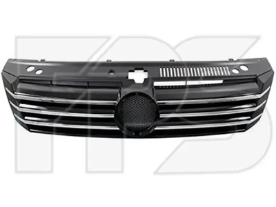 Решетка радиаторная VW Passat B7 USA 11-15 (FPS) черный глянец + хром молдинги