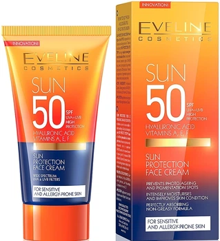 Солнцезащитный крем для лица - Eveline Cosmetics Sun Protection Face Cream SPF 50 50ml (1306840-1014636824-2)