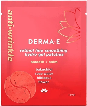 Гидрогелевые патчи с ретинолом для разглаживания морщин - Derma E Retinol Line Smoothing Hydro Gel Patches 10шт (1274822-1390116137-2)
