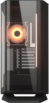 Корпус Mid Tower с ARGB подсветкой для ПК без БЖ, поддержка E-ATX, 4 вентилятора, черный