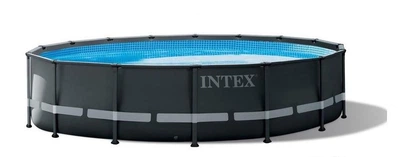 Круглий каркасний басейн Intex 26326-0 з чашею із ПВХ 488х122 см на 19156 л Сірий (127-9-26326-0)