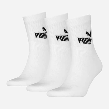 Набір чоловічих шкарпеток бавовняних Puma Elements Unisex Short C 94711101 43/46 3 пари White (8720245957915)