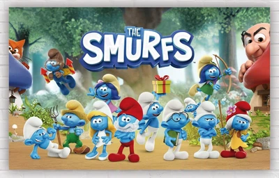 Бумажный плакат "Смурфики. Smurfs" 120х75см