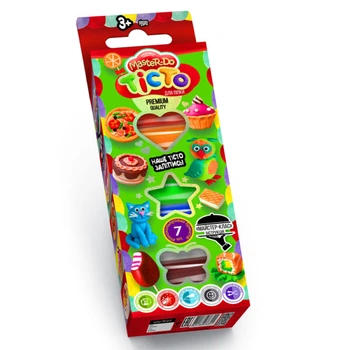 Тісто для ліпки Danko Toys "Master Do" коробка 7 кольорів по 20г укр (TMD-02-06)