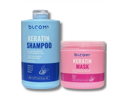 Набір для домашнього догляду BLOOM Keratin Shampoo 500 ml + Keratin Mask 500 ml