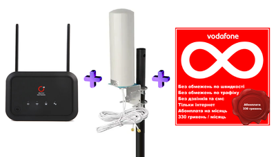 Роутер 3G 4G WIFI OLAX AX8 PRO с акб 5000 мАч + уличная антенна с 12 dbi + сим водафон безлим интернет 987602