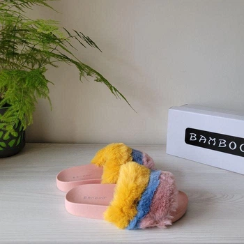 Шлепанцы Bamboo 34008 розовый полоски 37