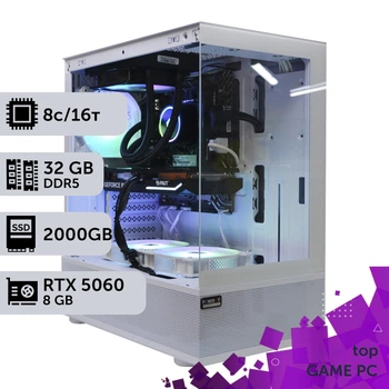 Игровой компьютер GamePC TOP #541 Ryzen 7 8700F/32 GB/SSD 2TB/GeForce RTX 5060 8GB сборка для киберспорта современных игр стрима