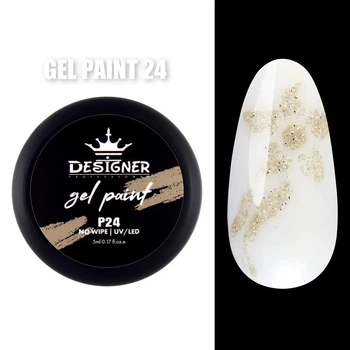 Гель-краска Gel Paint (Бронза 24) Дизайнер no wipe, 5 мл для росписи ногтей