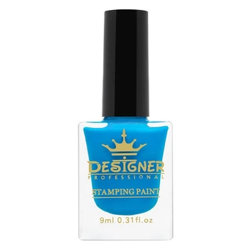 Лак-краска Stamping Paint (Ярко-голубая №11) Дизайнер 9 мл для стемпинга