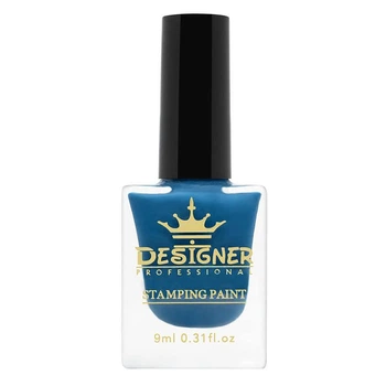 Лак-краска Stamping Paint (Синяя №12) Дизайнер 9 мл для стемпинга