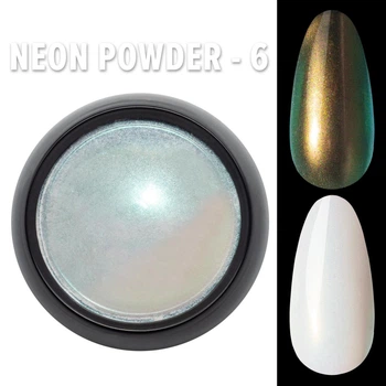 Неоновая втирка (Единорог) Neon powder Дизайнер Профессионал для дизайна ногтей №6