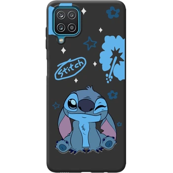 Силиконовый Черный Чехол с Картинкой для Samsung Galaxy M12 (M127) Принт (Стич, Stitch) (42464-ysb012)