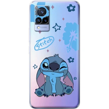Силиконовый Прозрачный Чехол с Картинкой для Vivo V21 Принт (Стич, Stitch) (43146-ysp002)
