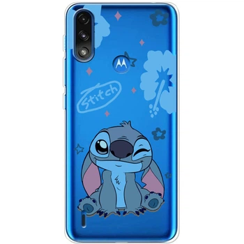 Силиконовый Прозрачный Чехол с Картинкой для Motorola E7i Power Принт (Стич, Stitch) (44749-ysp002)