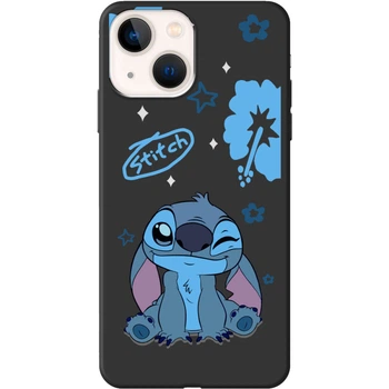 Силиконовый Черный Чехол с Картинкой для IPhone 13 Принт (Стич, Stitch) (43370-ysb012)