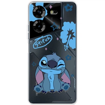 Силіконовий Прозорий Чохол з Картинкою для Tecno Pova 5 Принт (Стіч, Stitch) (48113-ysp002)