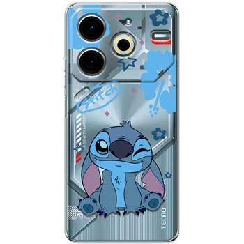 Силіконовий Прозорий Чохол з Картинкою для Tecno Pova 6 Neo Принт (Стіч, Stitch) (61670-ysp002)