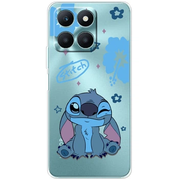 Силиконовый Прозрачный Чехол с Картинкой для Huawei Honor X6a Принт (Стич, Stitch) (49514-ysp002)