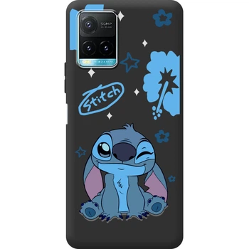 Силиконовый Черный Чехол с Картинкой для Vivo Y33s Принт (Стич, Stitch) (44377-ysb012)
