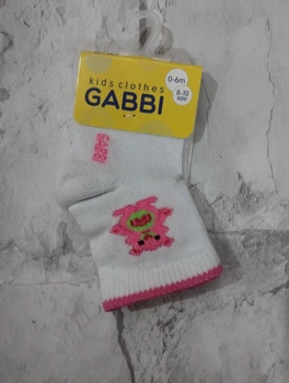 Шкарпетки для немовлят GABBI 8-10 білий артикул 0405