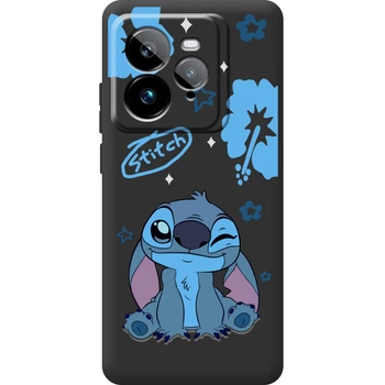Силіконовий Чорний Чохол з Картинкою для Realme GT 7T Принт (Стіч, Stitch) (65747-ysb012)
