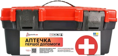 Аптечка Poputchik першої допомоги пластиковий футляр (02-043-П)