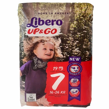 Підгузки-трусики Libero Up&Go 7 (16-26 кг) 19 шт