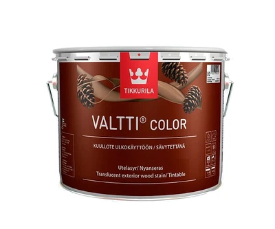 Лазурь-лак антисептический для древесины Tikkurila Valtti Color База ЕС (прозрачная, под тонировку) 9л