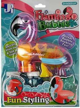 Pistolet do baniek mydlanych LEAN Toys Flaming Różowy 6731 (5905214979393)