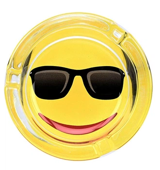 Стеклянная пепельница Atomic Smiley 0210204-5