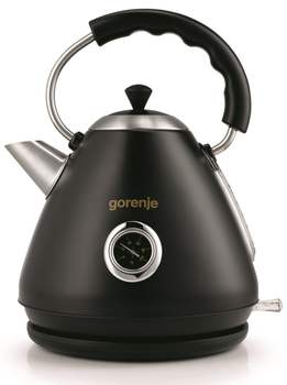 Чайник электрический Gorenje K17CLBK Black 1.7 л, 2200W, LED-подсветка, с индикатором уровня воды
