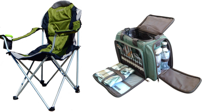 Набор Раскладное кресло Ranger FC750-052 Green (RA 2221) + Набор для пикника Ranger PicRest (RA 9903)