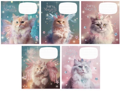 Набор тетрадей школьных Школярик 3316 глиттер Fairy cats 12 листов в линию 30 шт (012-3316L)
