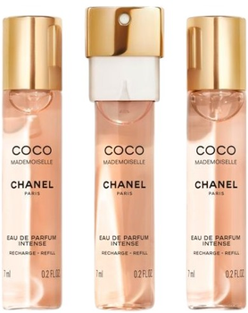 Набір змінних блоків для жінок Chanel Coco Mademoiselle Intense Парфумована вода 3 x 7 мл (3145891166101)