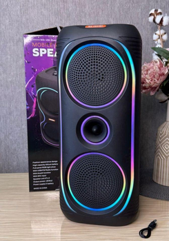 Портативная акустика MS-2041BT 50 Вт — колонка-чемодан с Bluetooth, FM-радио, светомузыкой и питанием от сети
