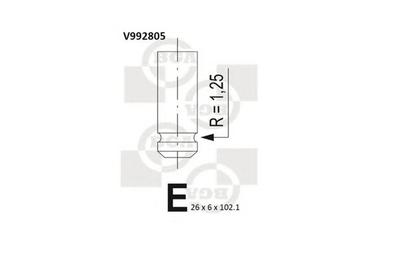 Клапан ГБЦ BGA (V992805)