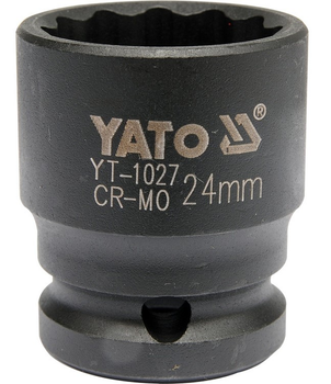 Насадка ударна YATO дванадцятигранна 1/2" 24 мм (YT-1027)