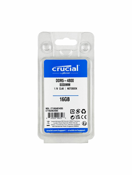 Оперативная память Crucial SODIMM DDR5 16GB PC5-38400 (4800Mhz) (CT16G48C40S5)