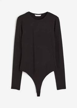 Боді лонгслів H&M XL Чорний 1195451_чорний