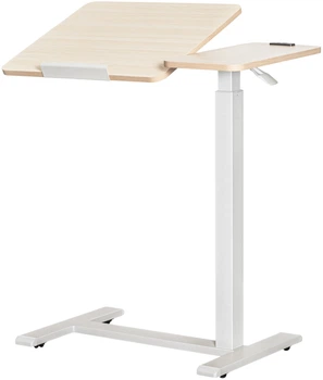 Приставной мобильный столик с регулировкой высоты Hommex Mobidesk Duo USB Maple (TH-010-2 Maple)