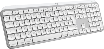 Klawiatura bezprzewodowa Logitech MX Keys S dla MAC Wireless Pale Grey (920-011638)
