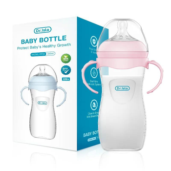 Пляшечка для годування Dr.Isla Baby Bottle 330мл, 6+ міс, Рожева