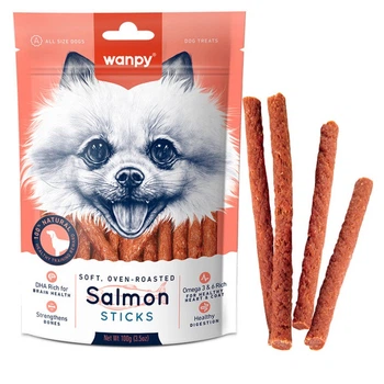 Ласощі для собак Wanpy Salmon Sticks з лососем 100 гр