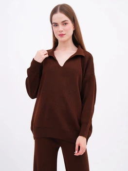 Пуловер жіночий EQUILIBRI W391 040 100-5 One Size Brown (2299965877668)