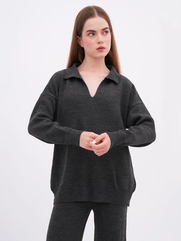 Пуловер жіночий EQUILIBRI W391 040 100-207 One Size Dark Grey (2299965877675)
