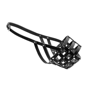 Намордник мягкий для собак CoLLaR, кожаный плетёный №5 (кавказская овчарка, московская сторожевая, ньюфаундленд), чёрный, длина морды 11 см, обхват 40 см, регулируемые ремни, металлическая фурнитура — арт. 06321